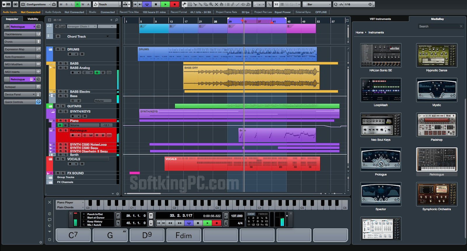 Recording studio software